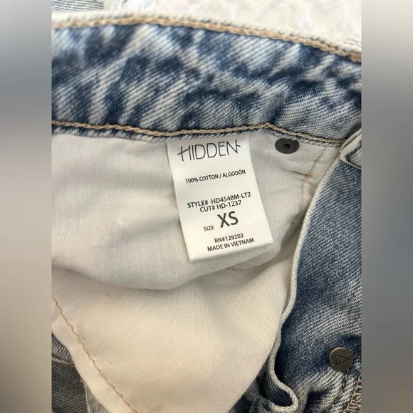 Hidden Los Angeles Distressed High Rise Shorts XS - Picture 3 of 5